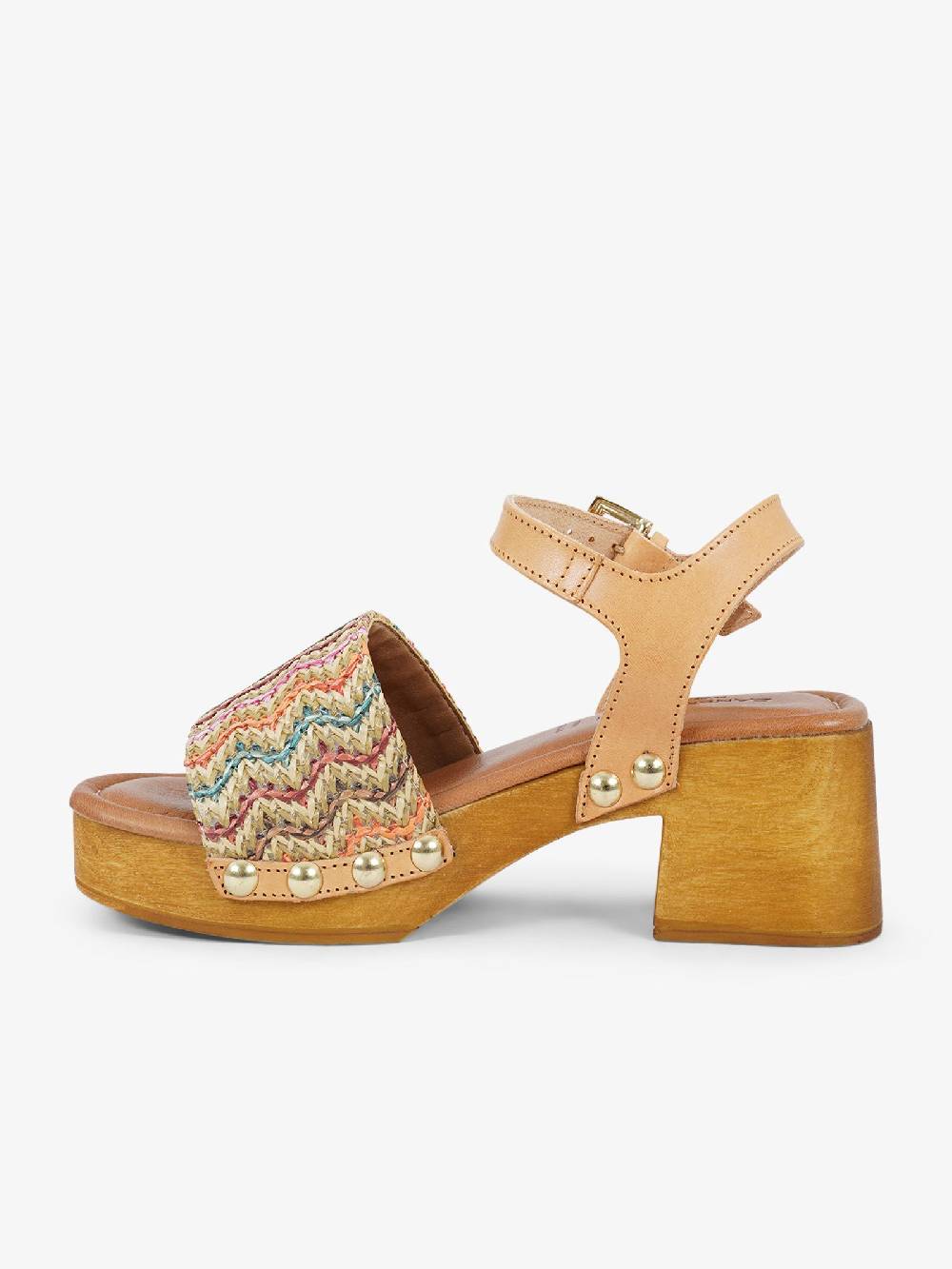 SANDRO ROSI Sandali con plateau Caraibi 8926 donna rafia multicolor Novità
