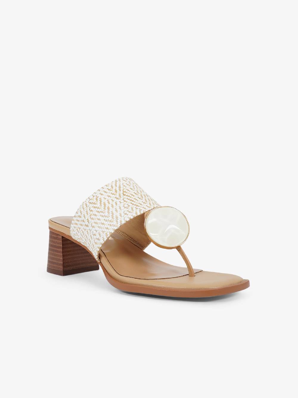 NOA HARMON Sandali con tacco Petra 9227 donna rafia bianco Presa