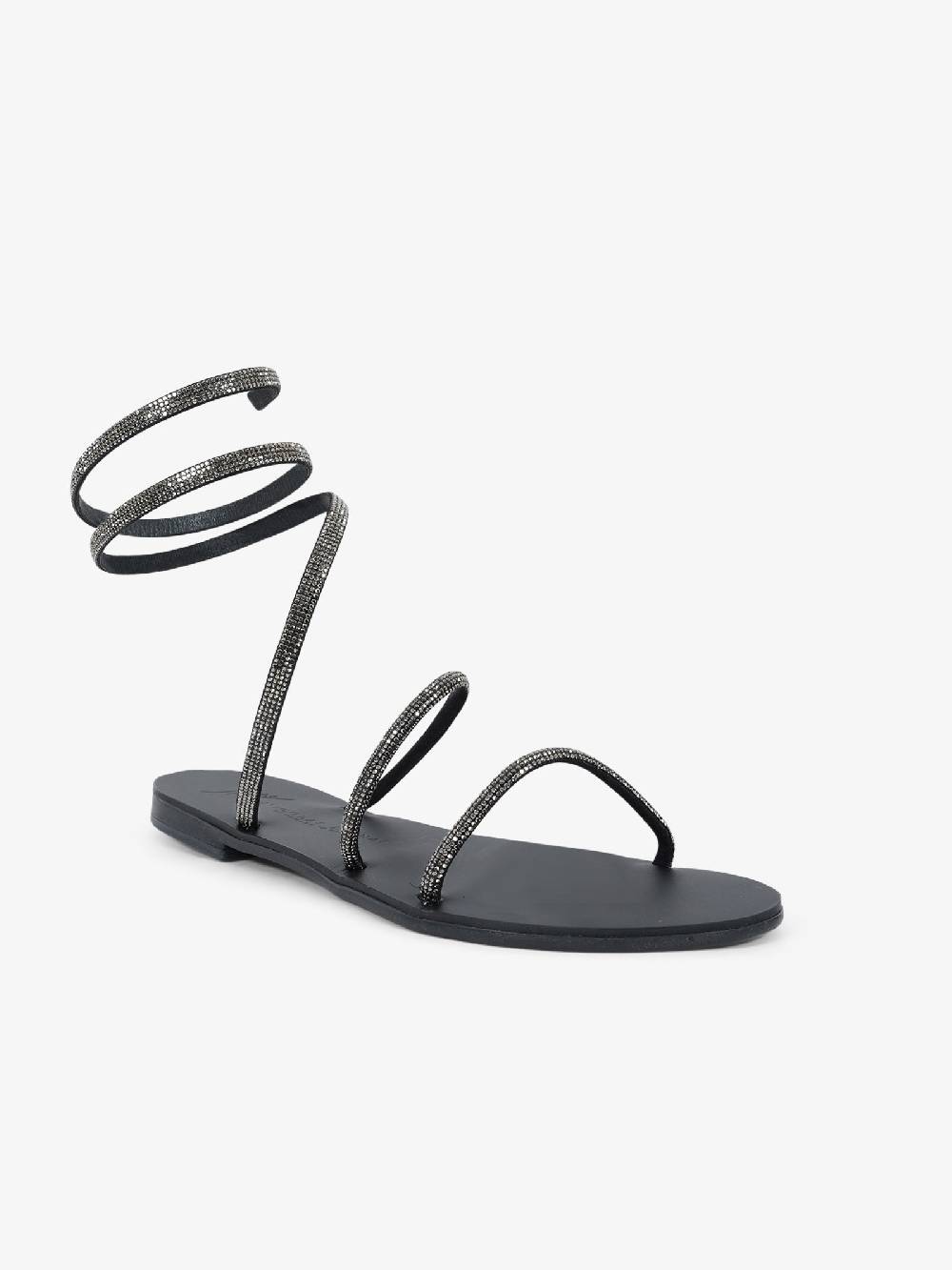 NICOLAS LAINAS Sandali bassi Crystal 64-CE donna nero Offerta San Valentino