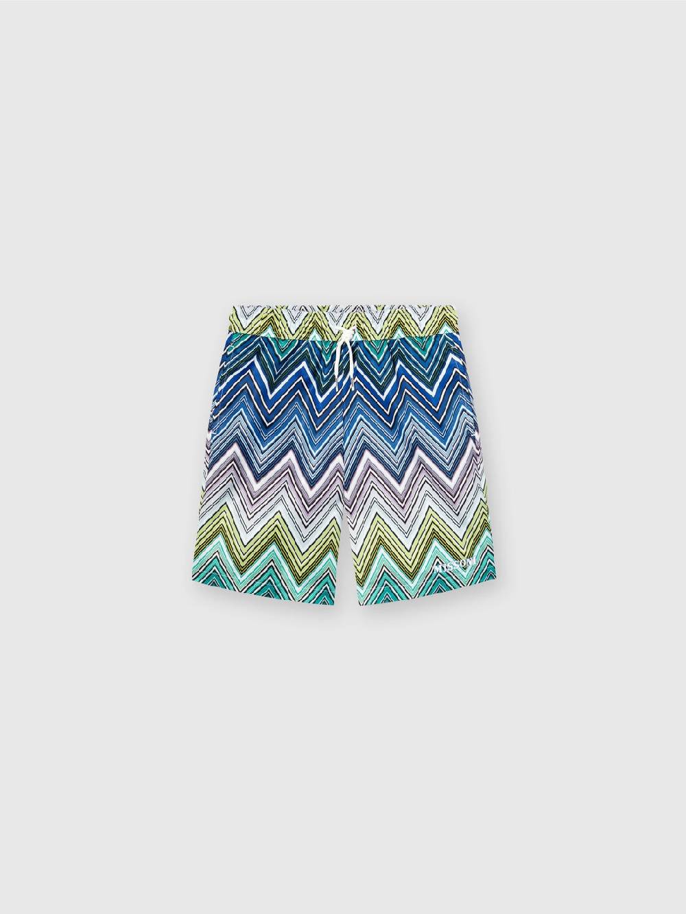 M Missoni Boxer mare con motivo chevron e scritta logo Soddisfazione Garantita