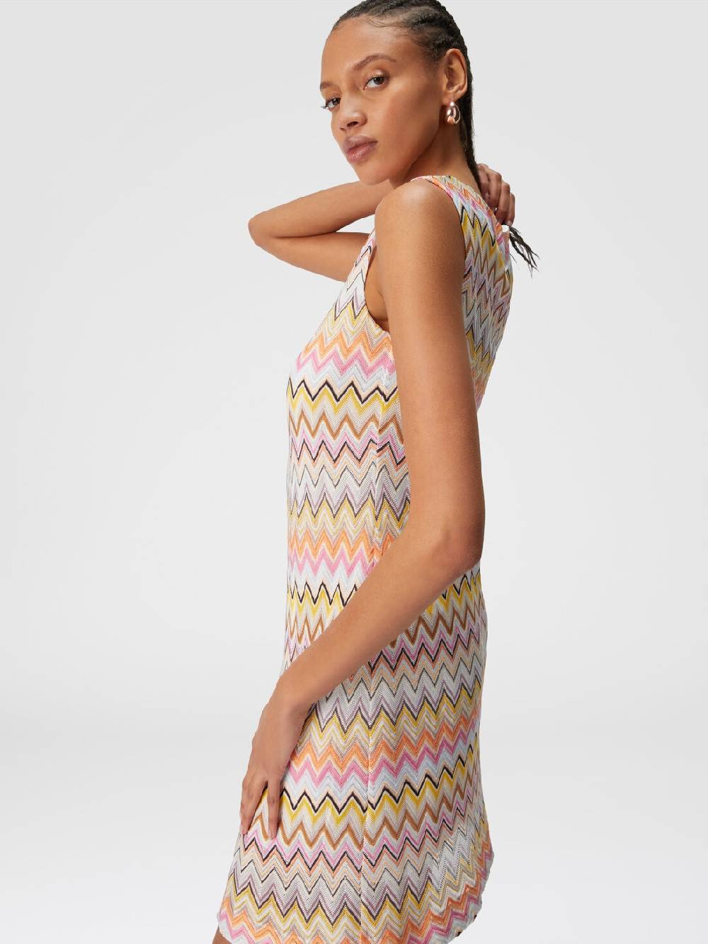 M Missoni Mini-abito senza maniche in viscosa zig zag Shopping Online
