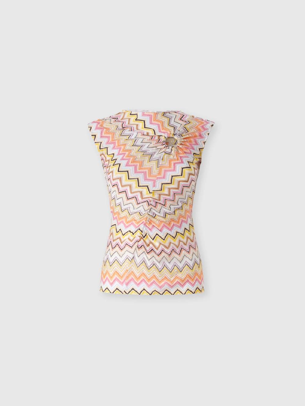 M Missoni Top senza maniche con scollatura arricciata Affare Del Giorno