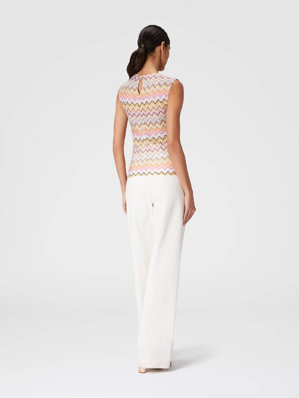 M Missoni Top senza maniche con scollatura arricciata Affare Del Giorno