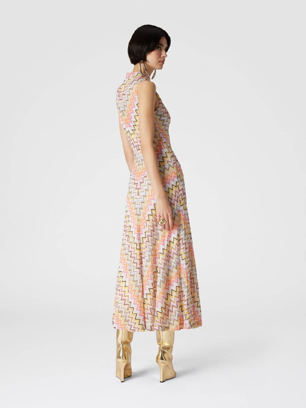 M Missoni Abito lungo senza maniche con scollatura arricciata Prezzo Ridotto