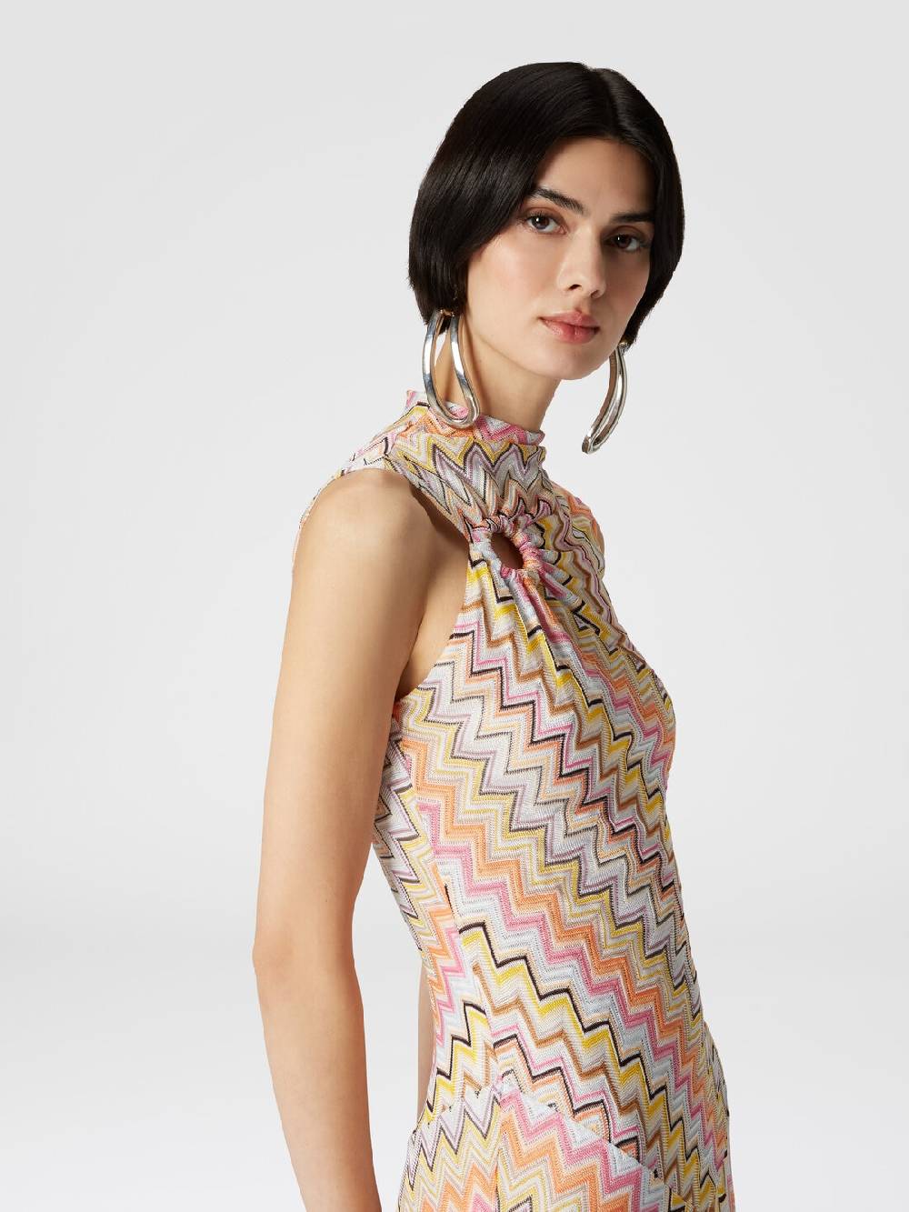 M Missoni Abito lungo senza maniche con scollatura arricciata Prezzo Ridotto