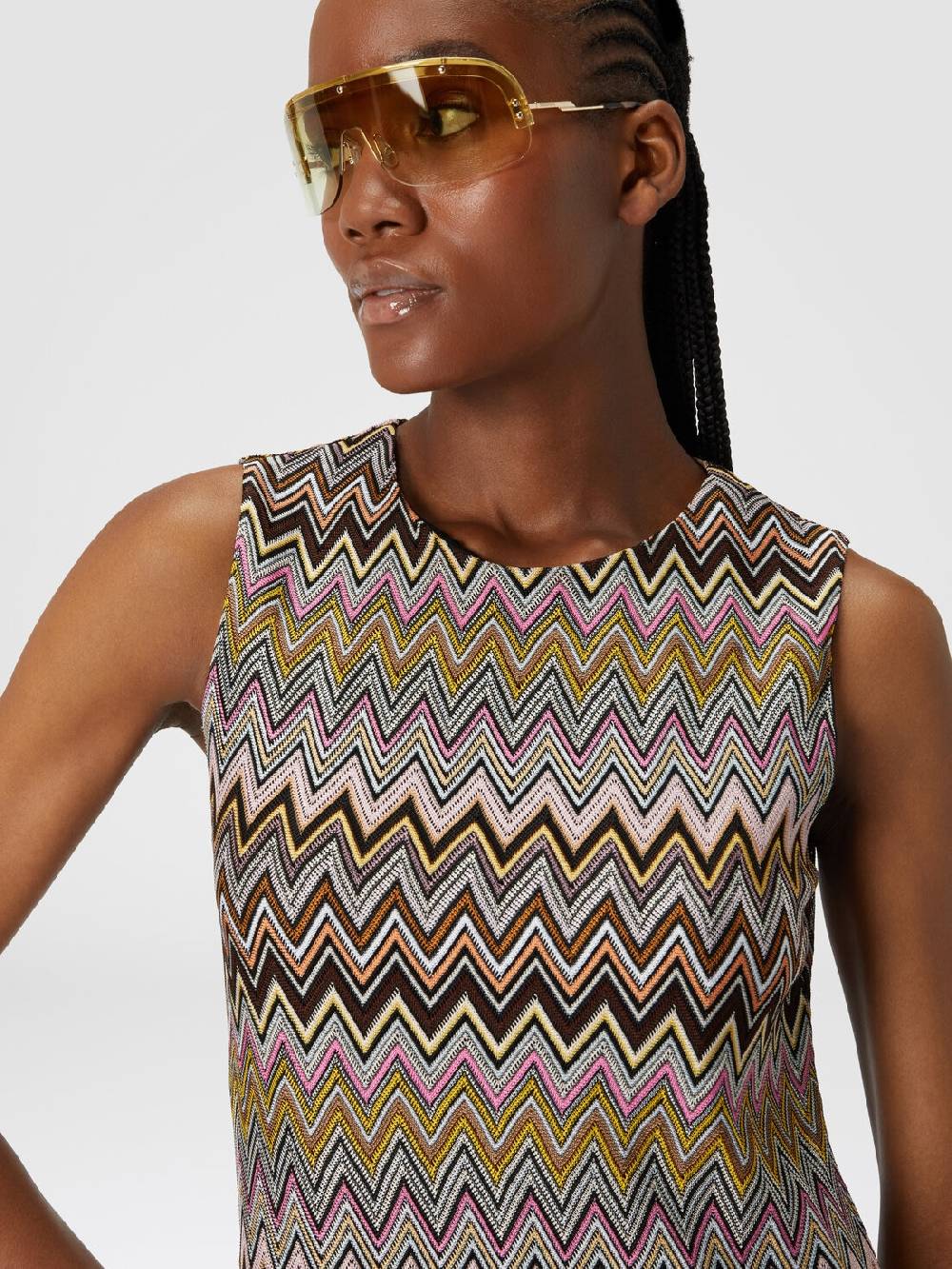 M Missoni Mini-abito senza maniche in viscosa zig zag Novità