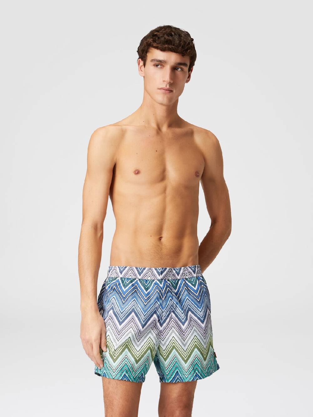 M Missoni Boxer mare con stampa macro zig zag Offerta