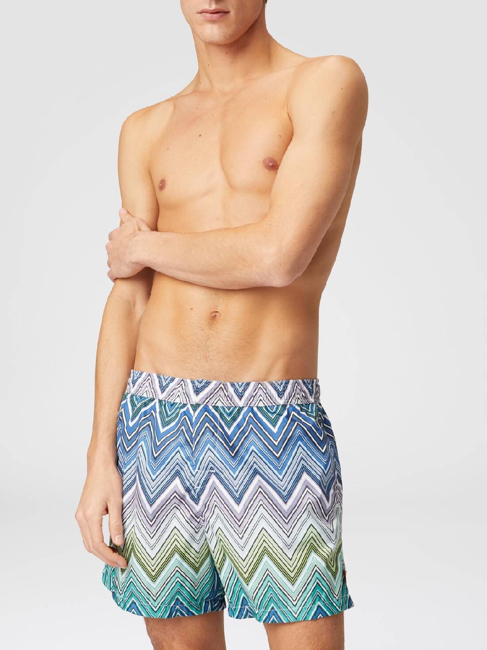 M Missoni Boxer mare con stampa macro zig zag Offerta
