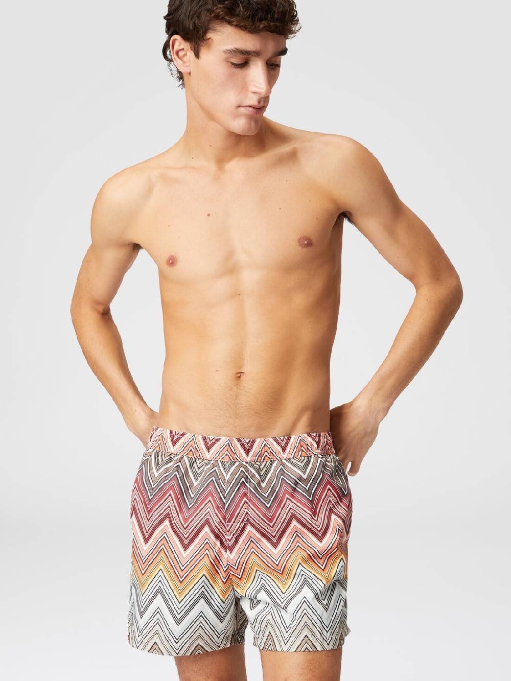 M Missoni Boxer mare con stampa macro zig zag Online