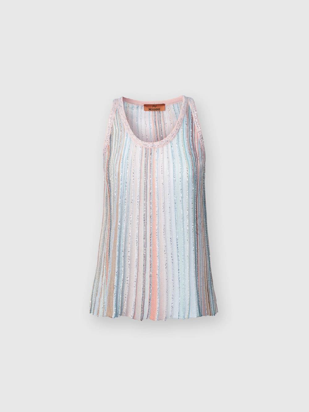 M Missoni Canottiera in maglia a righe verticali con paillettes Hotsell