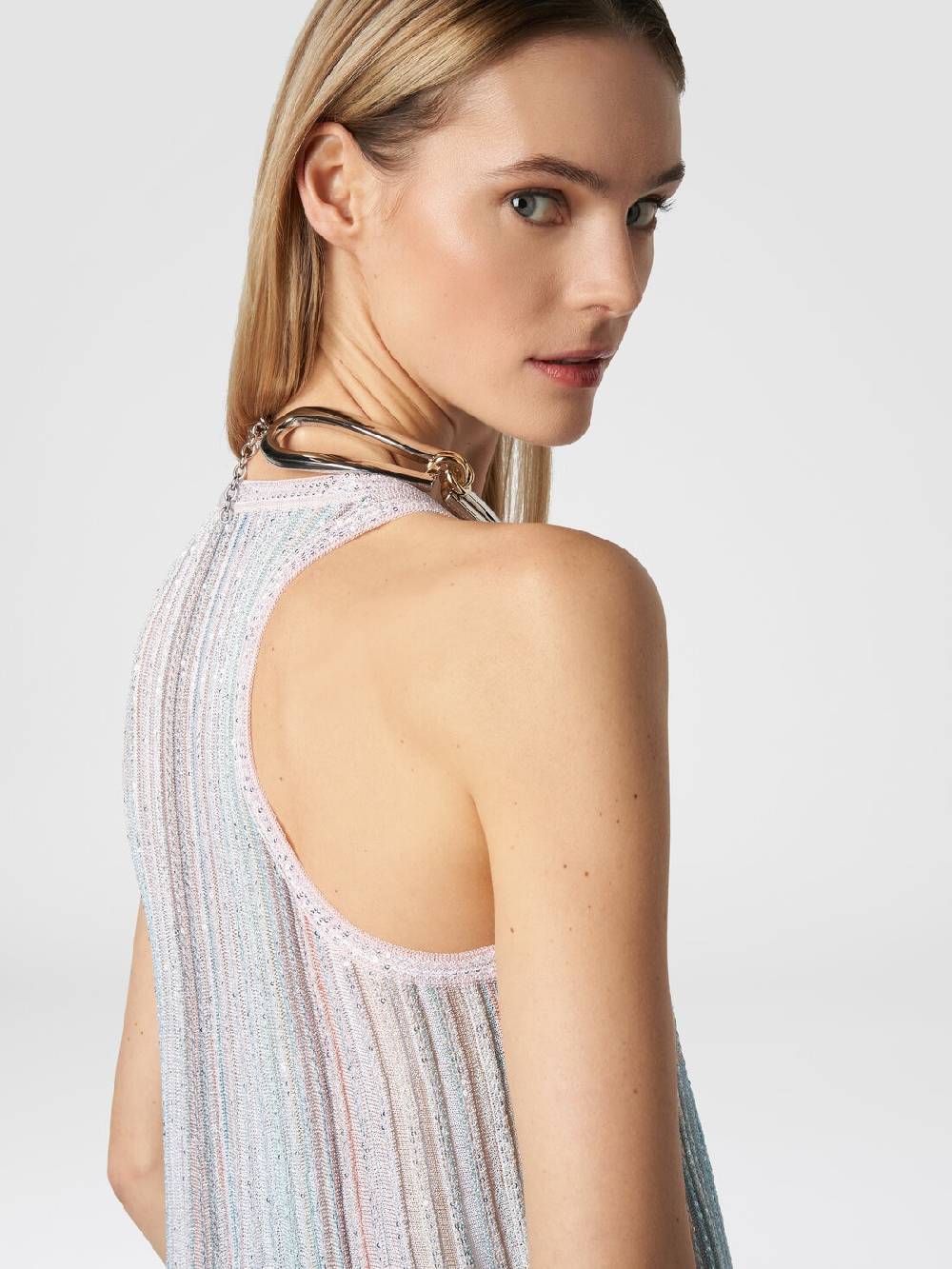 M Missoni Canottiera in maglia a righe verticali con paillettes Hotsell
