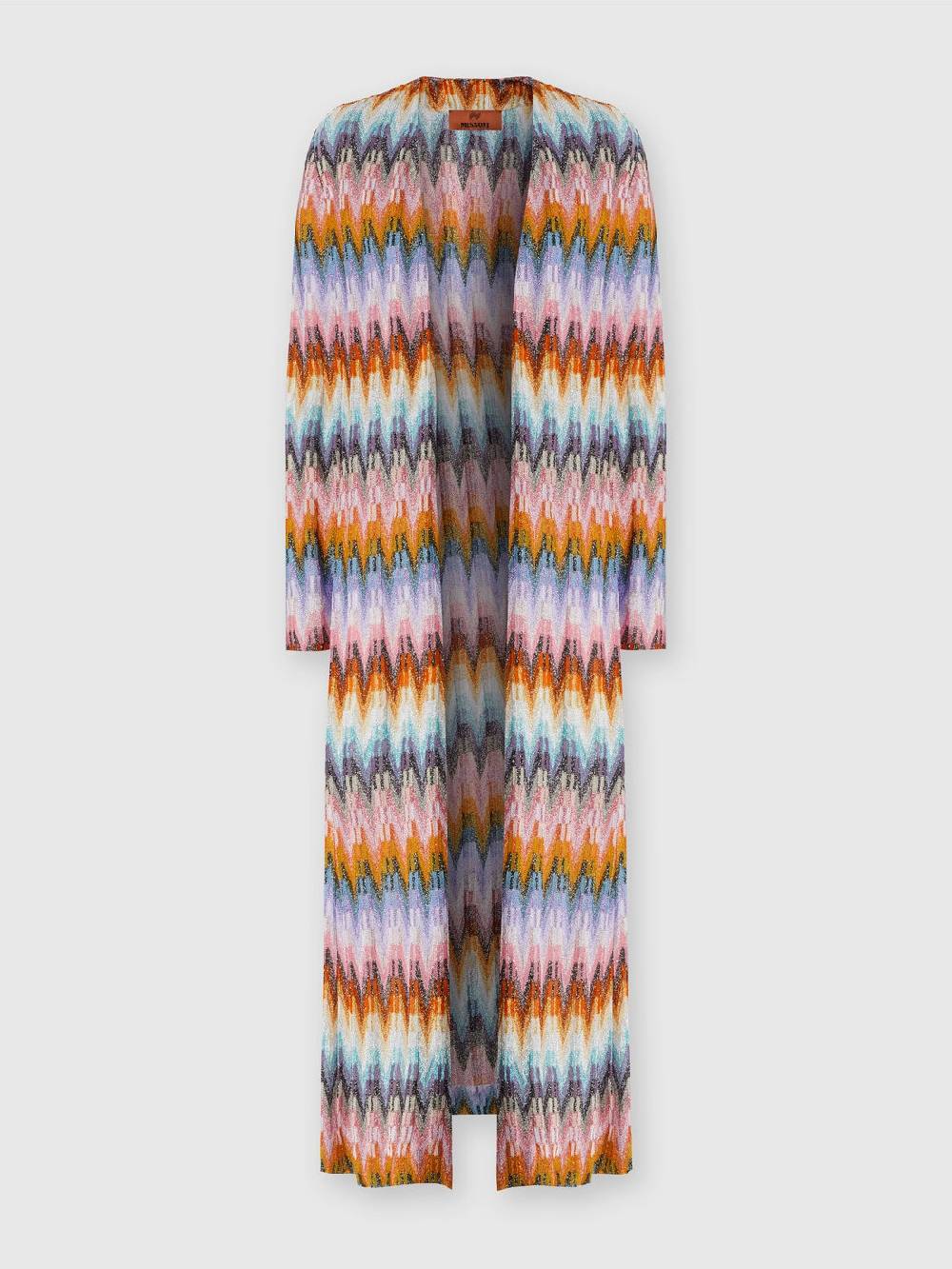 M Missoni Cardigan lungo in maglia zig zag lamé Saldi Di Fabbrica