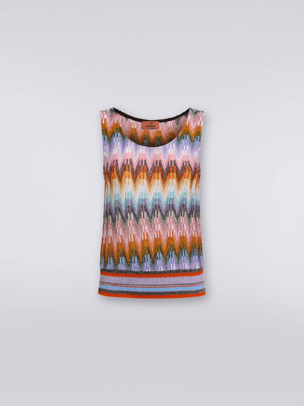 M Missoni Top senza maniche in viscosa zig zag con lurex I Più Venduti