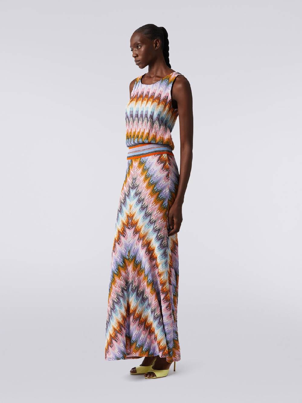 M Missoni Top senza maniche in viscosa zig zag con lurex I Più Venduti