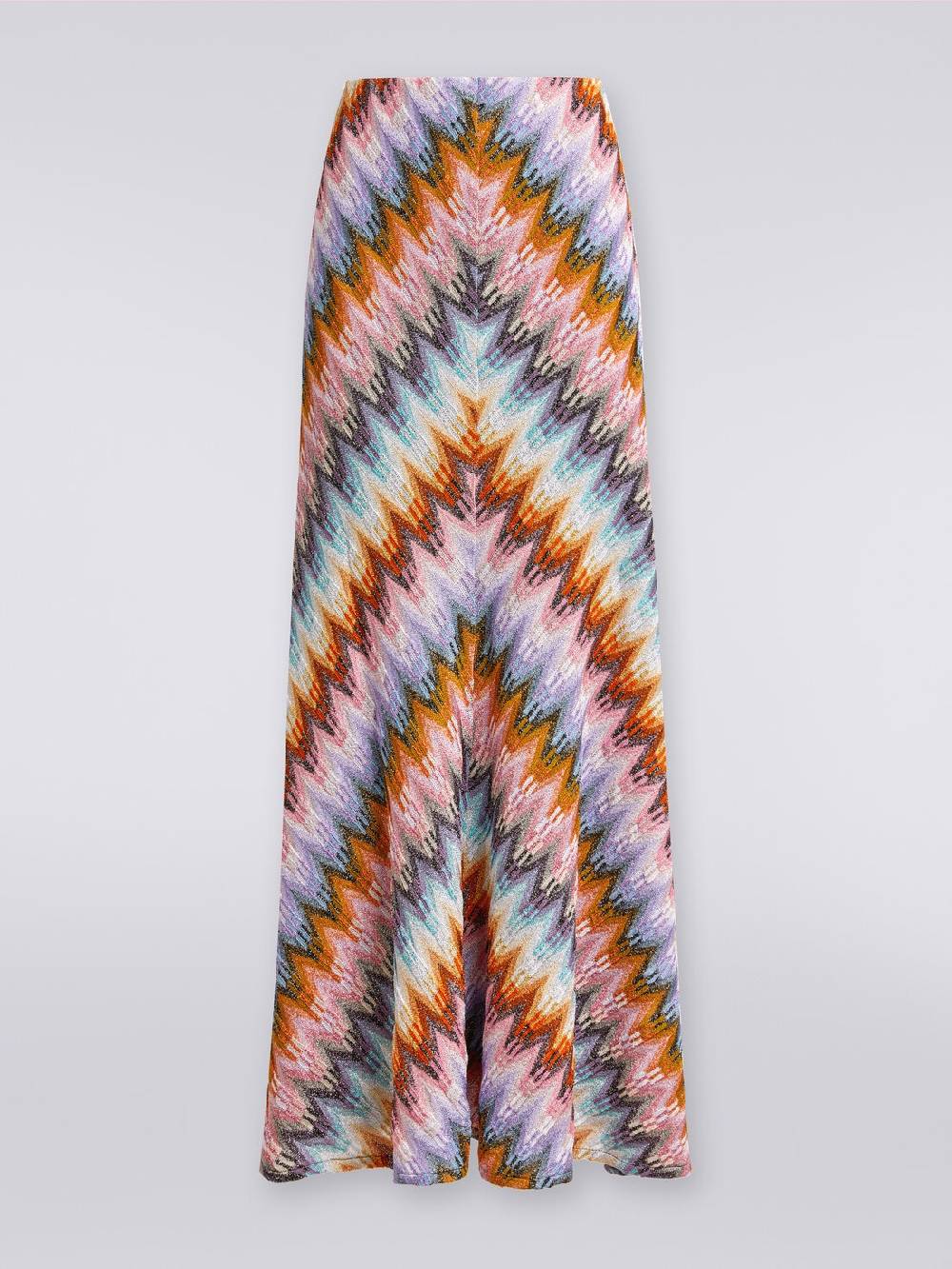 M Missoni Gonna lunga svasata in viscosa zig zag con lurex Vendite Flash