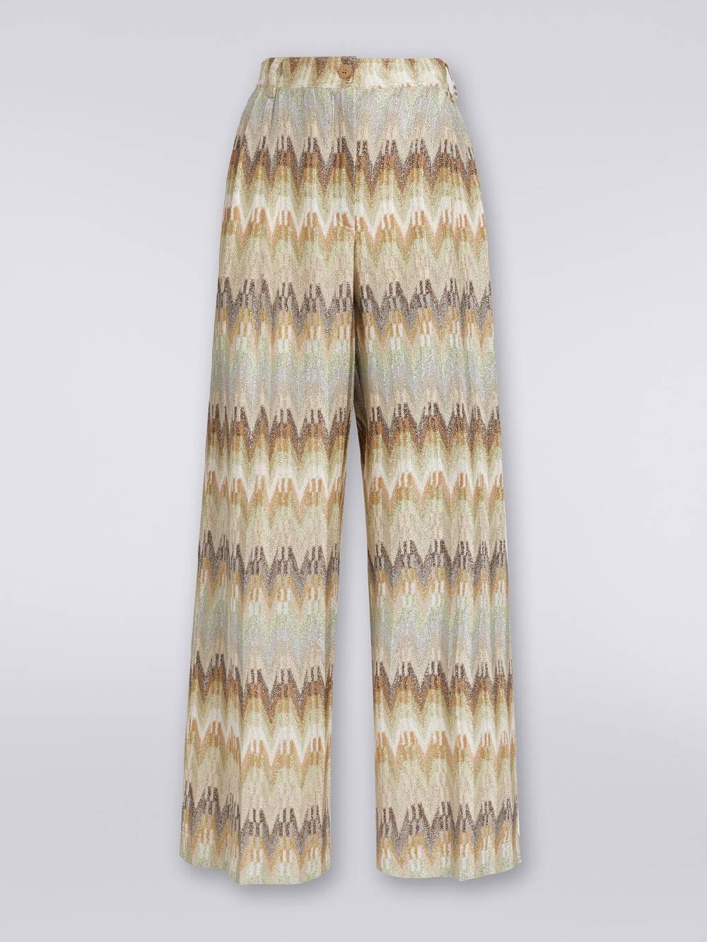M Missoni Pantaloni classici in viscosa zig zag con lurex In Saldo