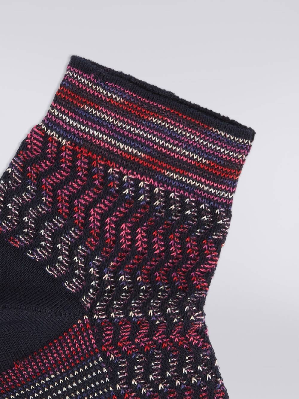 M Missoni Calze corte in cotone e nylon con multi-lavorazione Offerta speciale