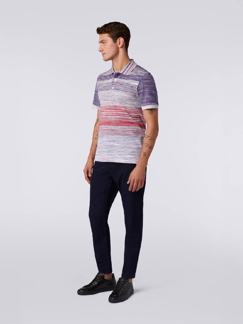 M Missoni Polo in piquet di cotone fiammato Negozi Online