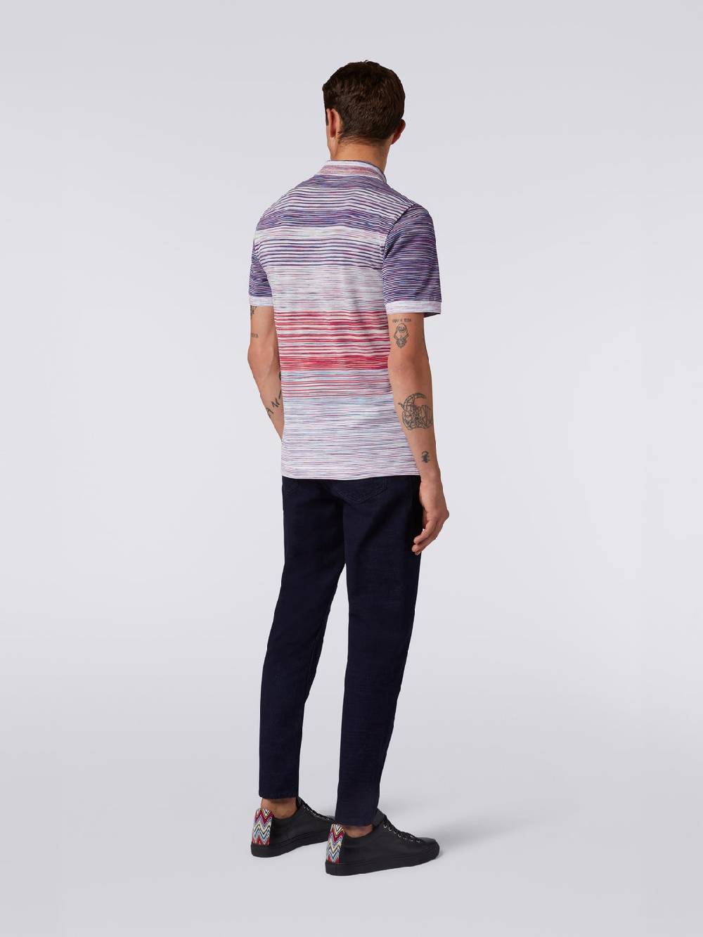 M Missoni Polo in piquet di cotone fiammato Negozi Online