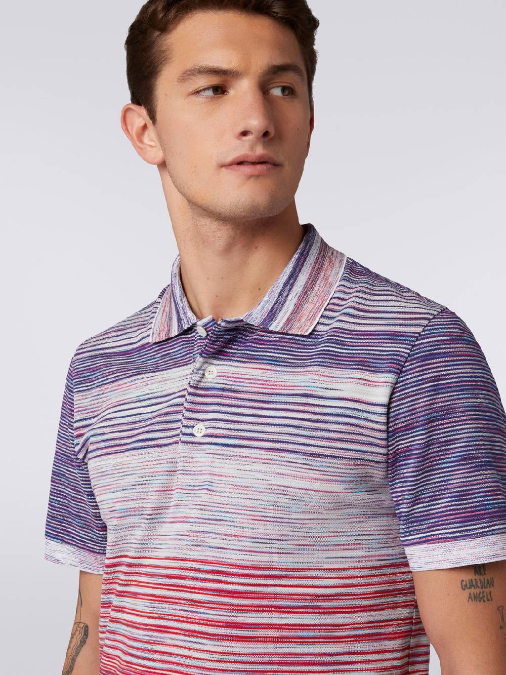 M Missoni Polo in piquet di cotone fiammato Negozi Online