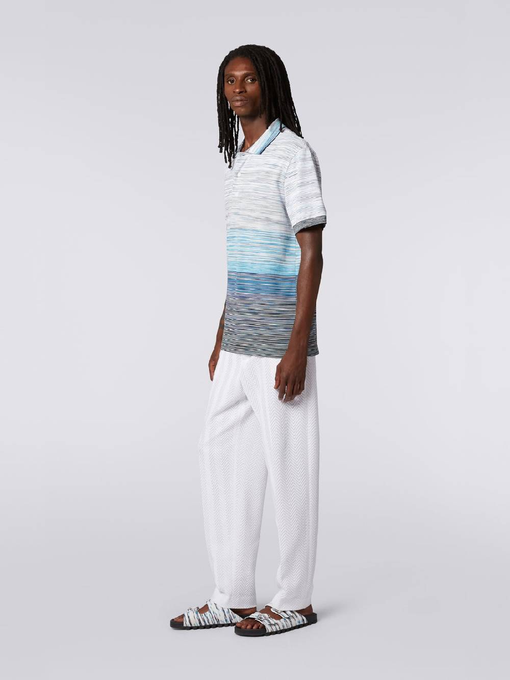M Missoni Polo in piquet di cotone fiammato Consegna Veloce