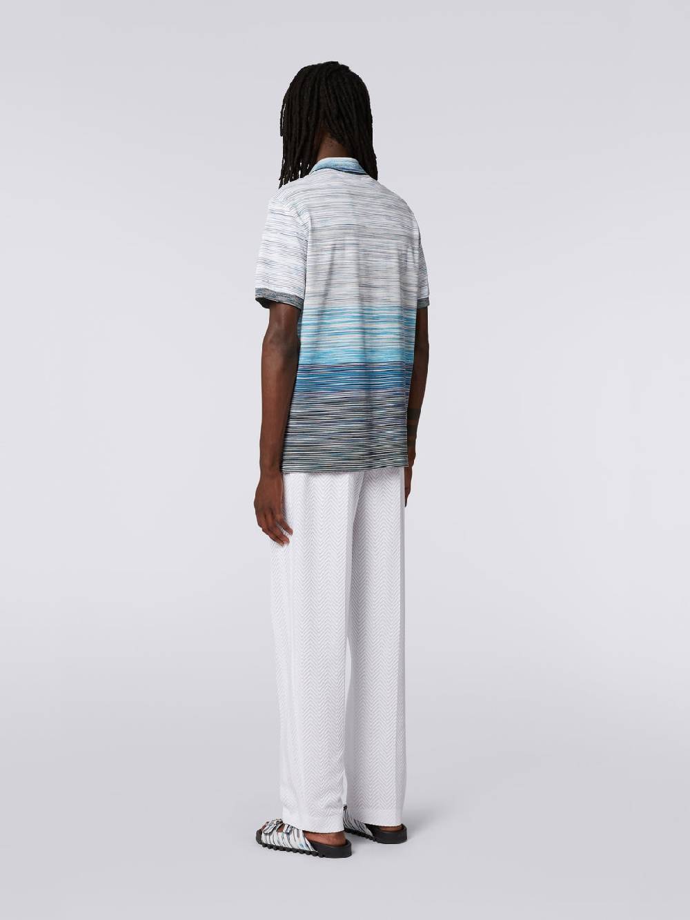 M Missoni Polo in piquet di cotone fiammato Consegna Veloce