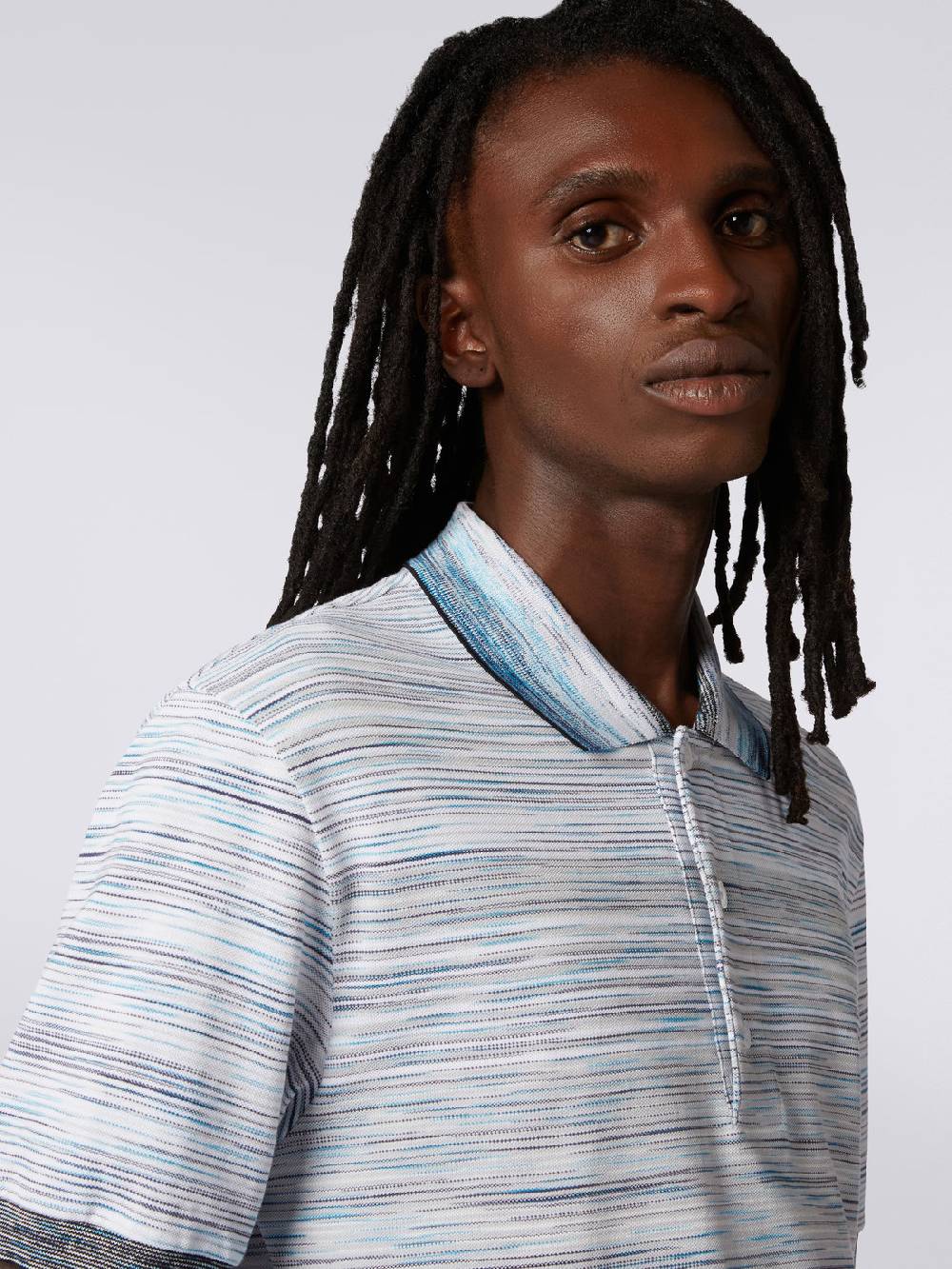 M Missoni Polo in piquet di cotone fiammato Consegna Veloce