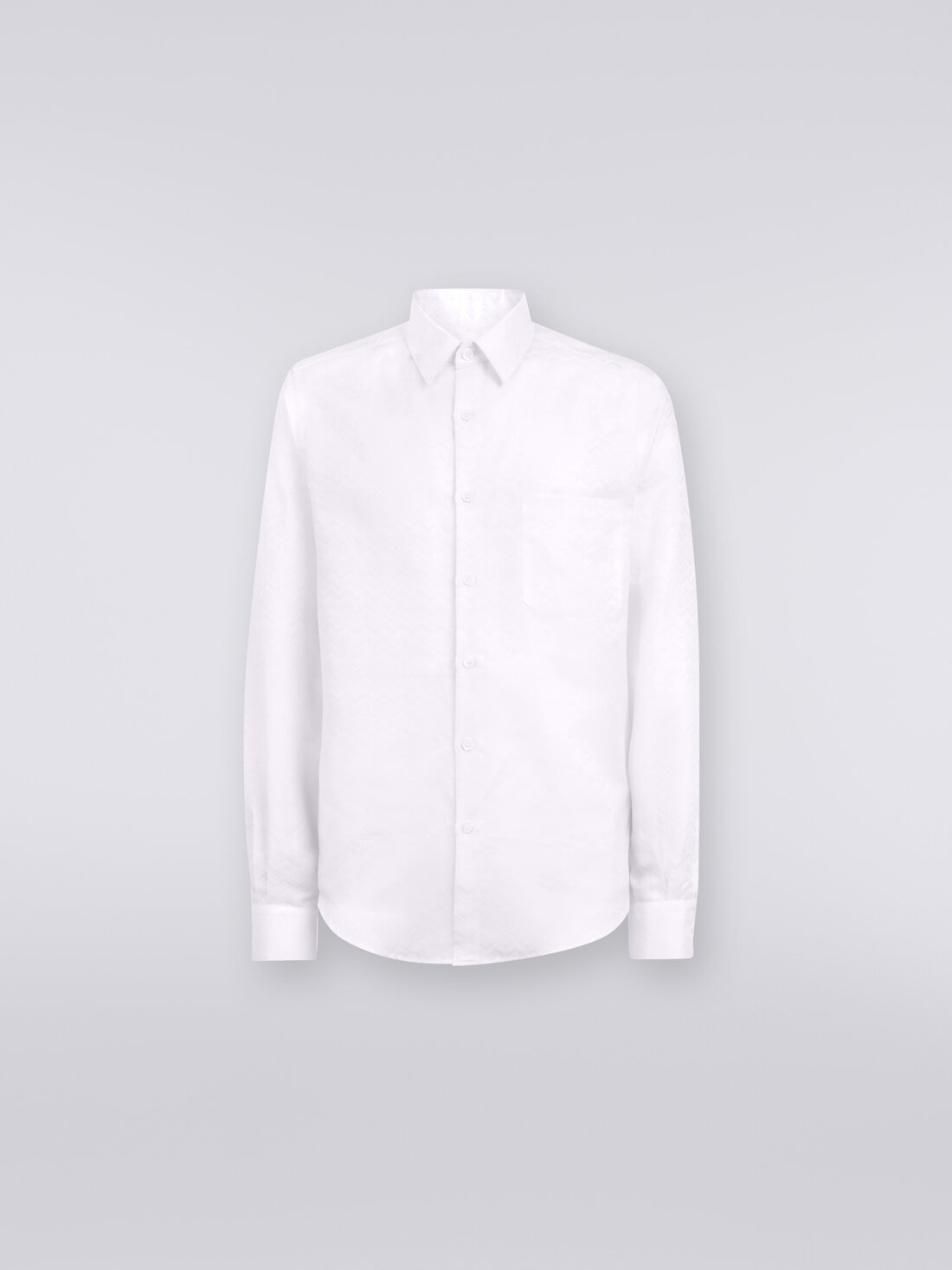 M Missoni Camicia a maniche lunghe in misto cotone con motivo zig zag Promozione Limitata