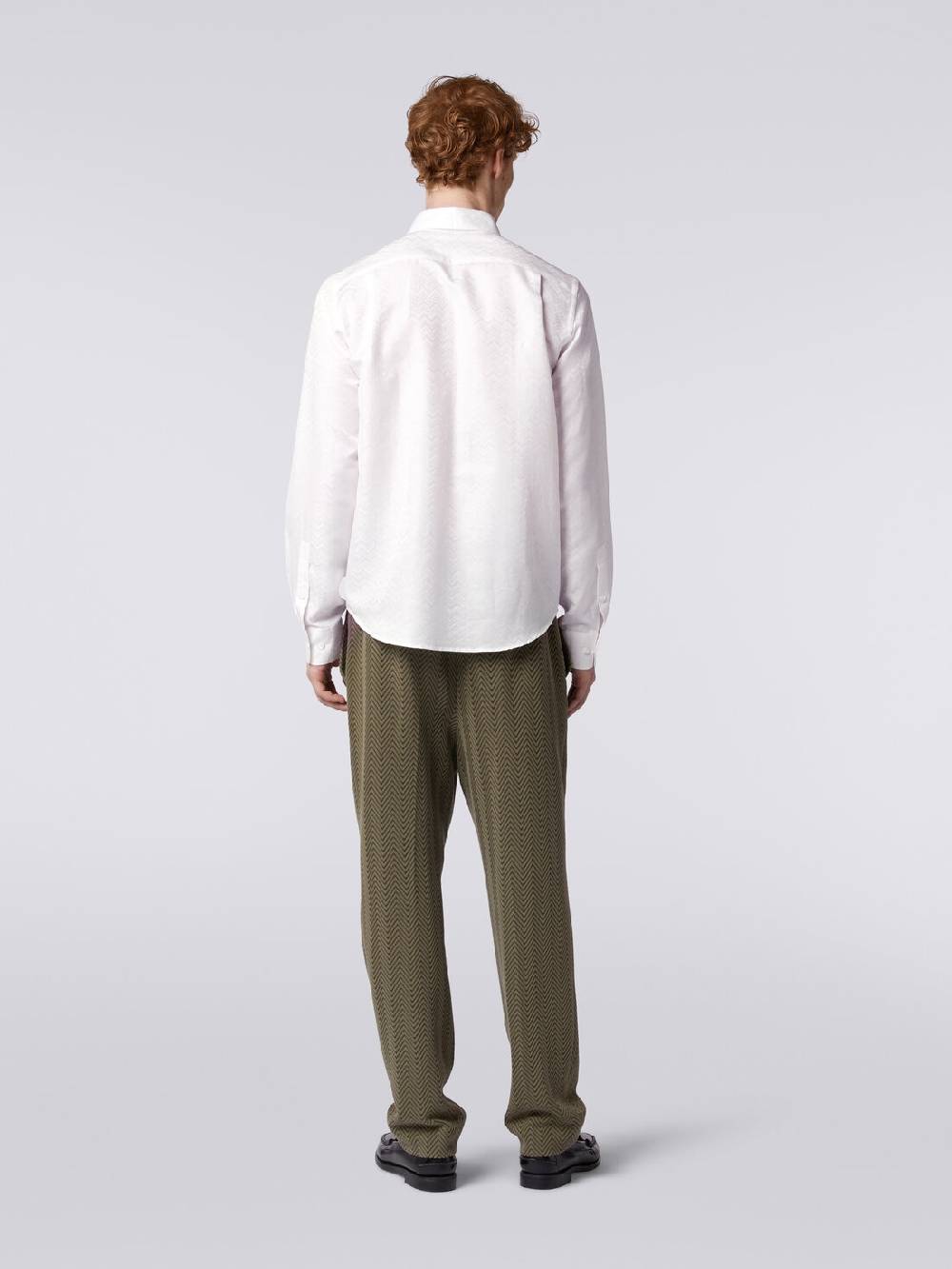 M Missoni Camicia a maniche lunghe in misto cotone con motivo zig zag Promozione Limitata