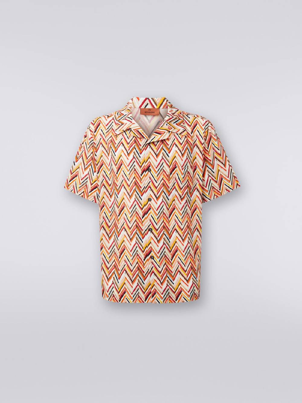 M Missoni Camicia a maniche corte in viscosa con stampa zig zag Shopping Online