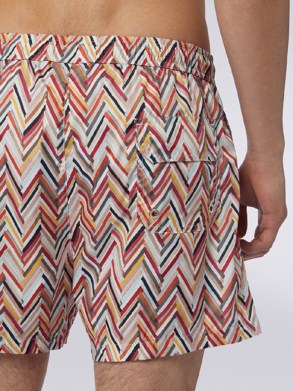M Missoni Boxer mare con stampa zig zag effetto spennellate Affare Del Giorno