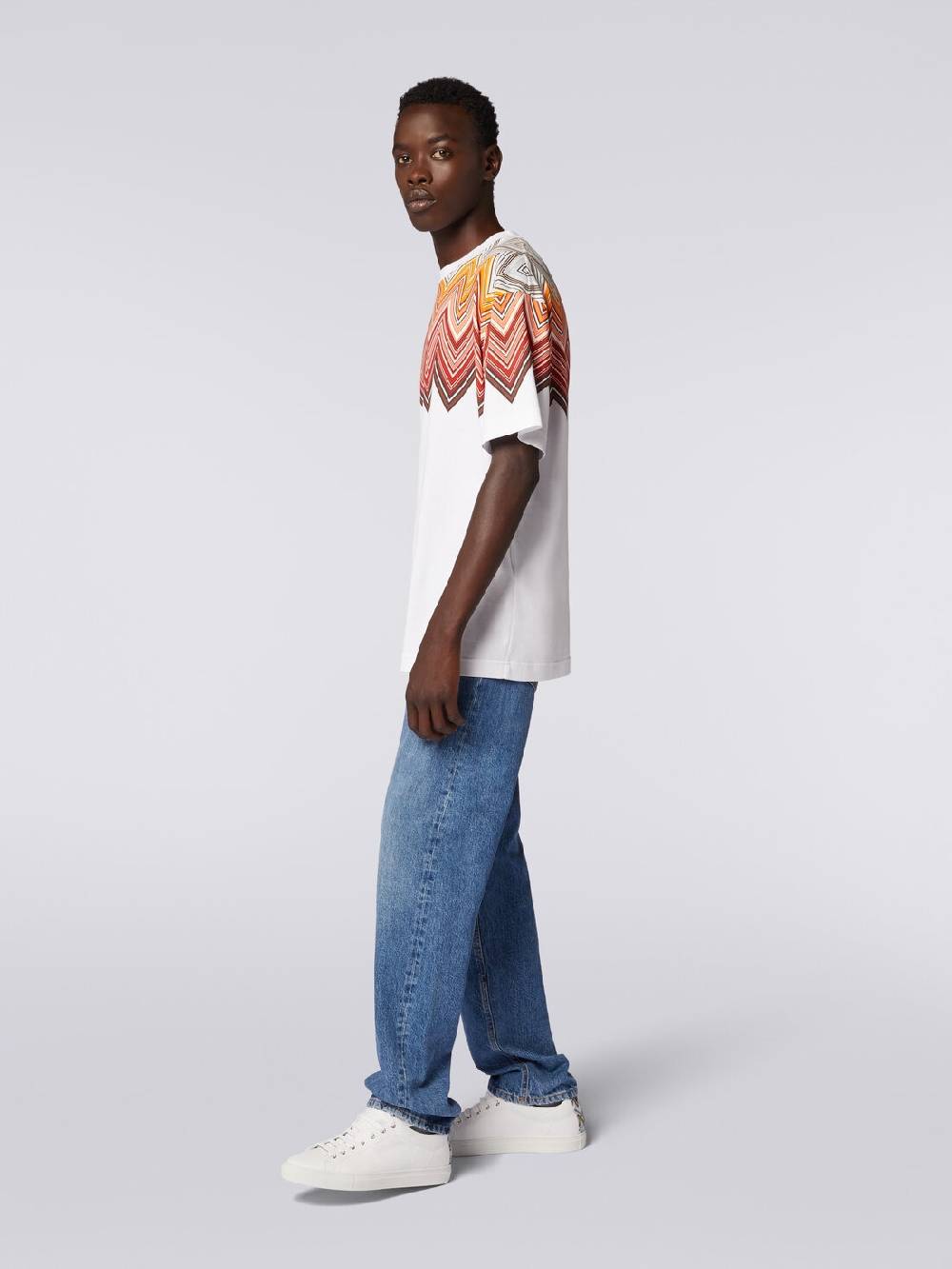 M Missoni T-shirt oversize in cotone con stampa macro zig zag Prezzo Ridotto