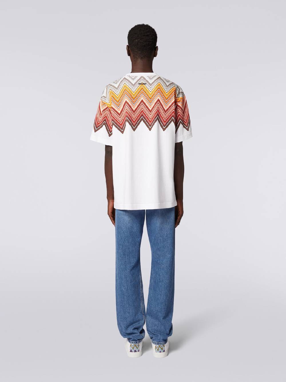M Missoni T-shirt oversize in cotone con stampa macro zig zag Prezzo Ridotto