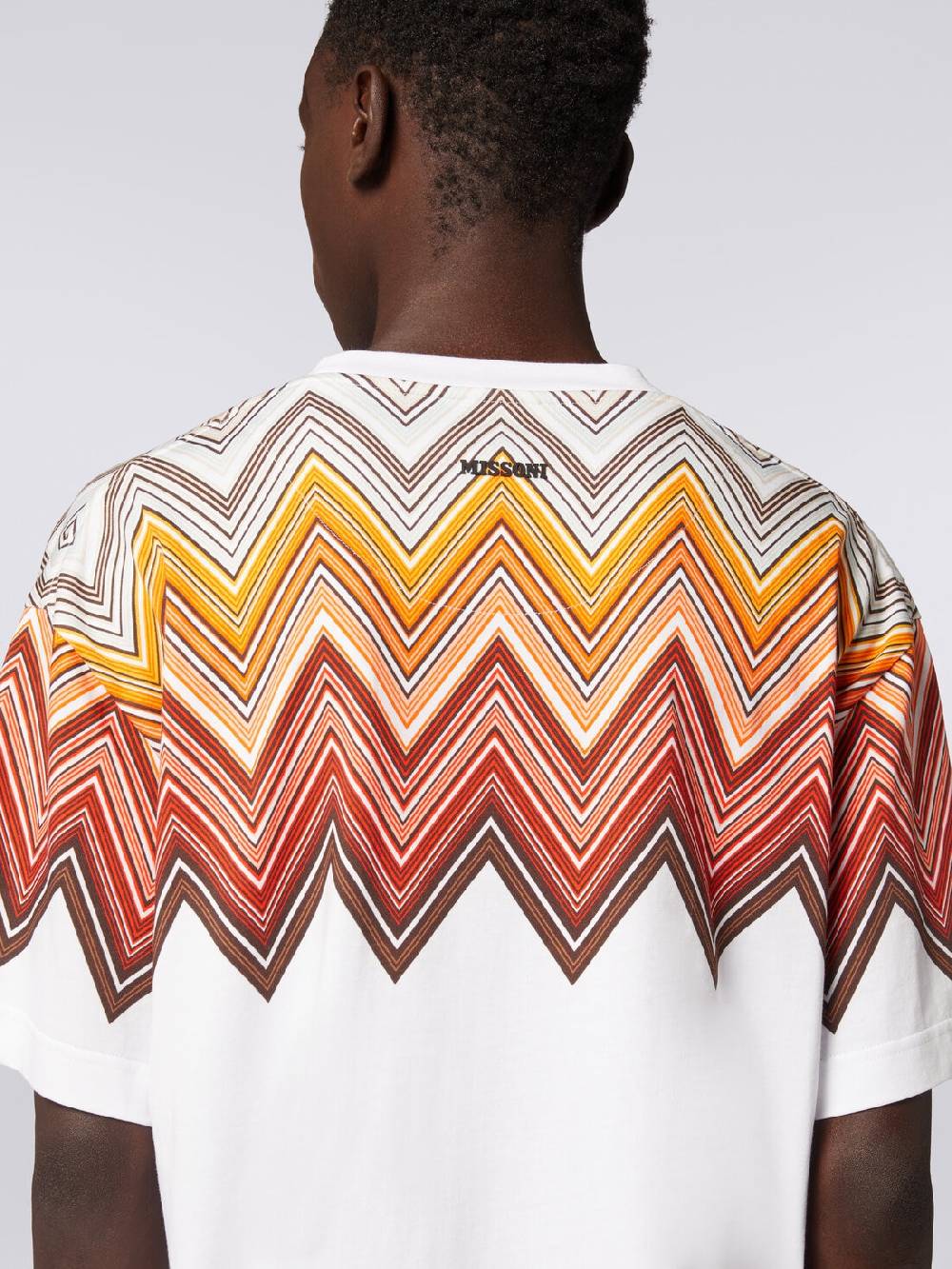 M Missoni T-shirt oversize in cotone con stampa macro zig zag Prezzo Ridotto