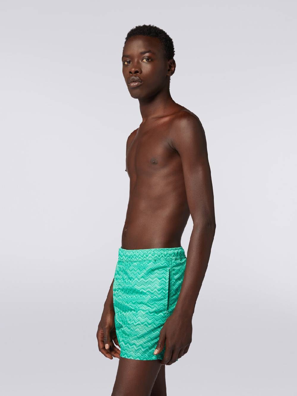 M Missoni Boxer mare con stampa zig zag tonale Sottocosto