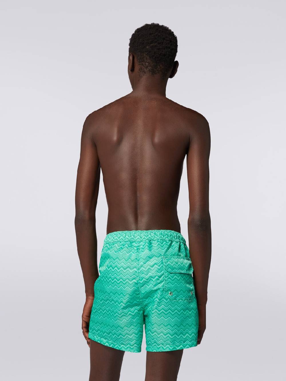 M Missoni Boxer mare con stampa zig zag tonale Sottocosto