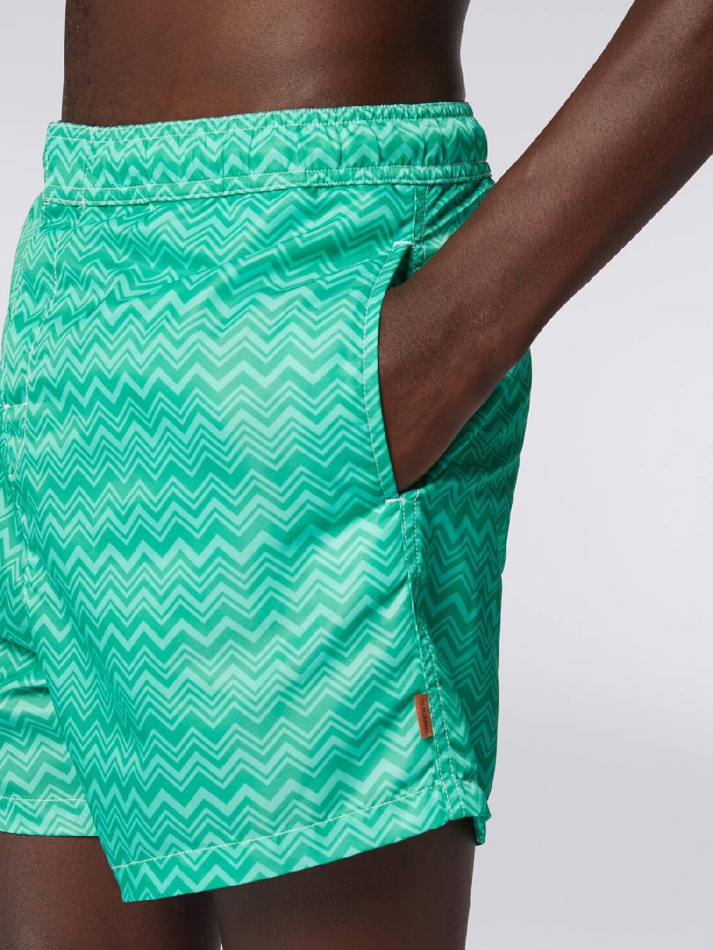 M Missoni Boxer mare con stampa zig zag tonale Sottocosto