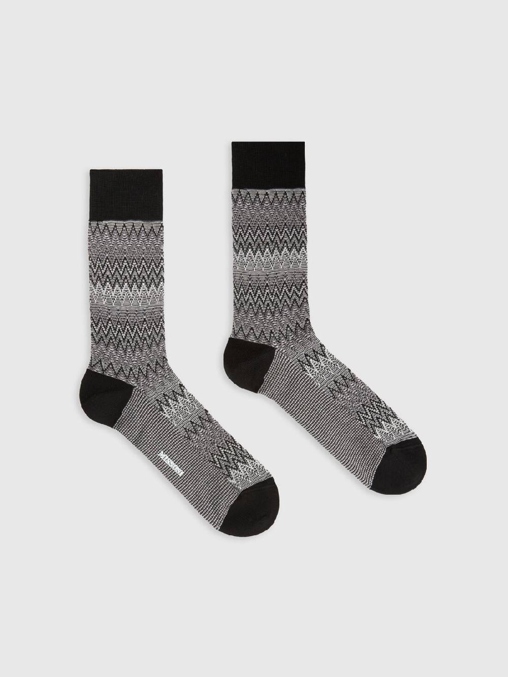 M Missoni Calzini corti in misto cotone chevron Convenienza