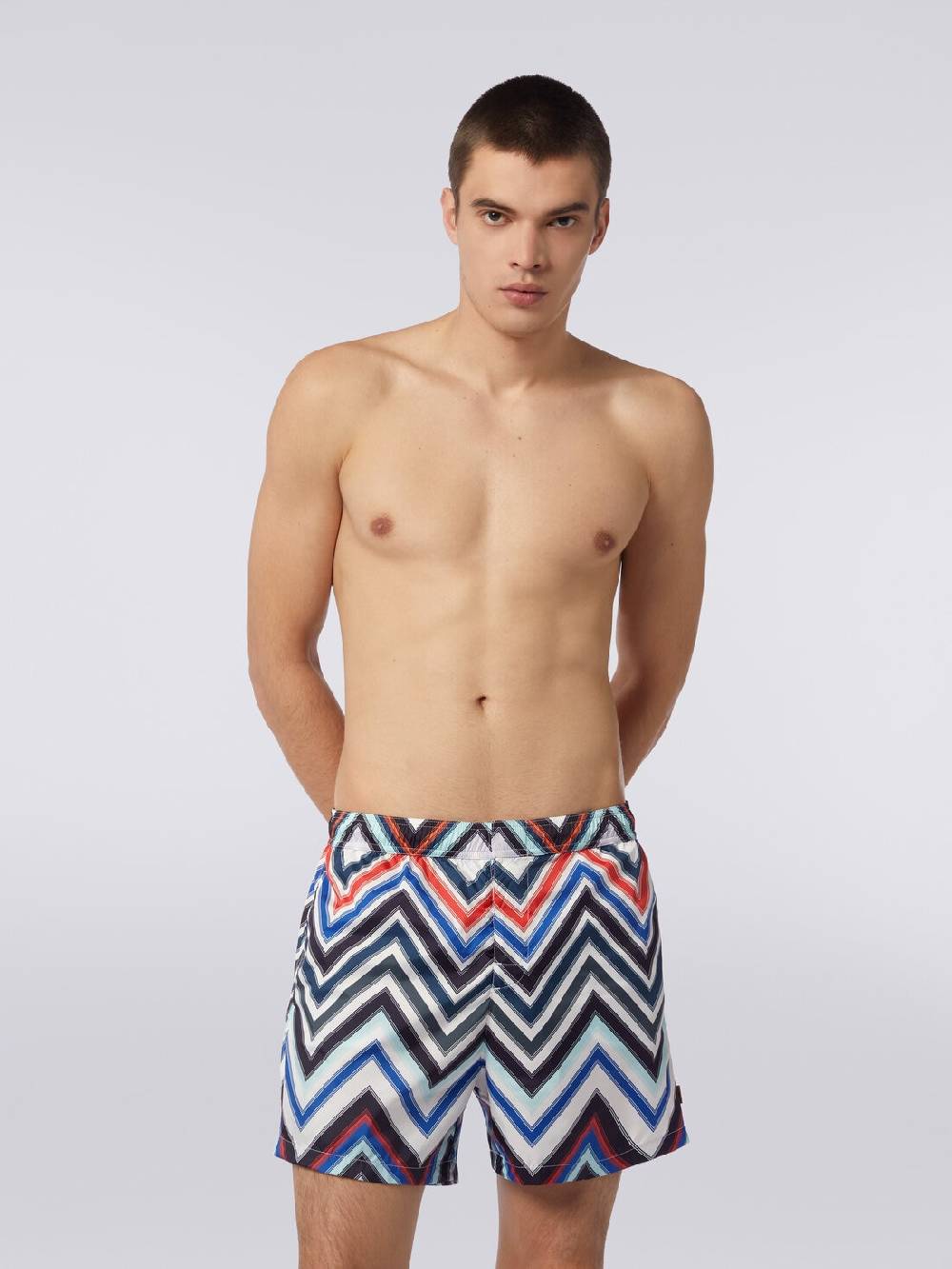 M Missoni Boxer mare in nylon con macro-zig zag in gradazione Outlet