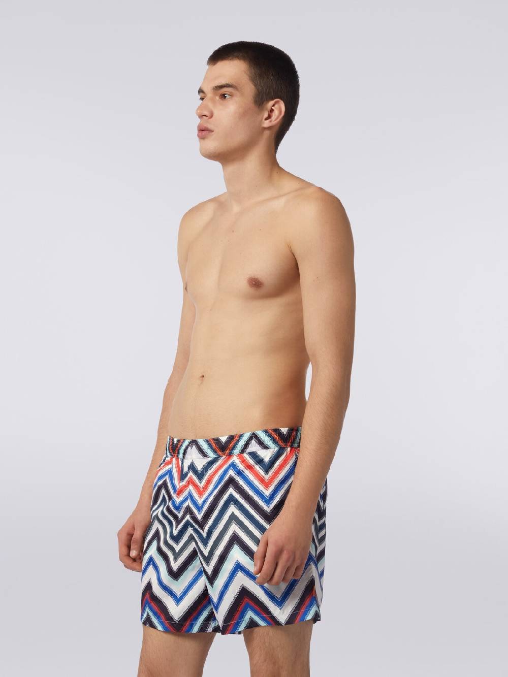 M Missoni Boxer mare in nylon con macro-zig zag in gradazione Outlet