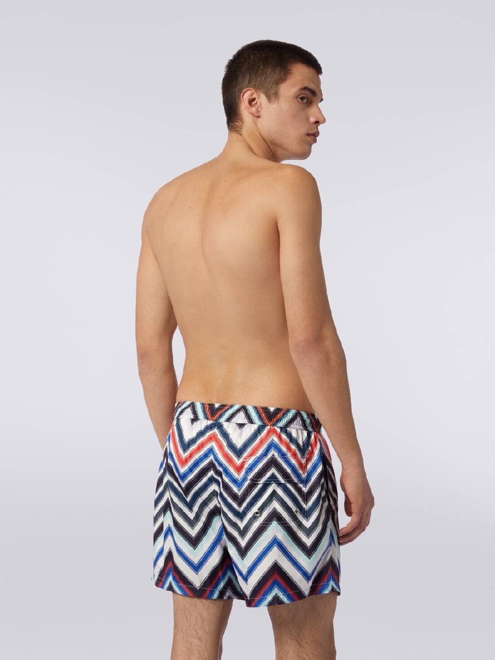 M Missoni Boxer mare in nylon con macro-zig zag in gradazione Outlet