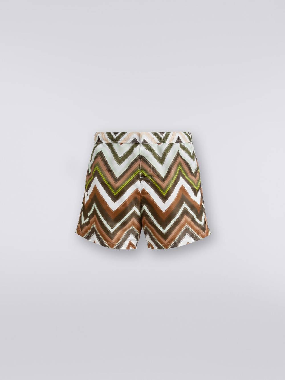 M Missoni Boxer mare in nylon con macro-zig zag in gradazione In Vendita