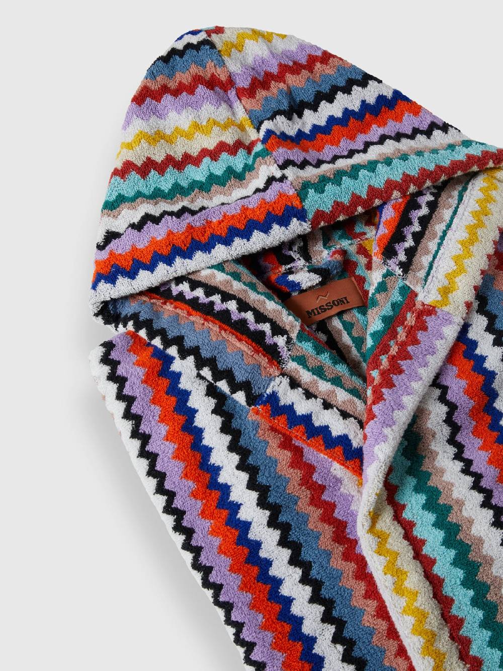 M Missoni Accappatoio Riverbero in spugna di cotone zig zag Vendita Economica