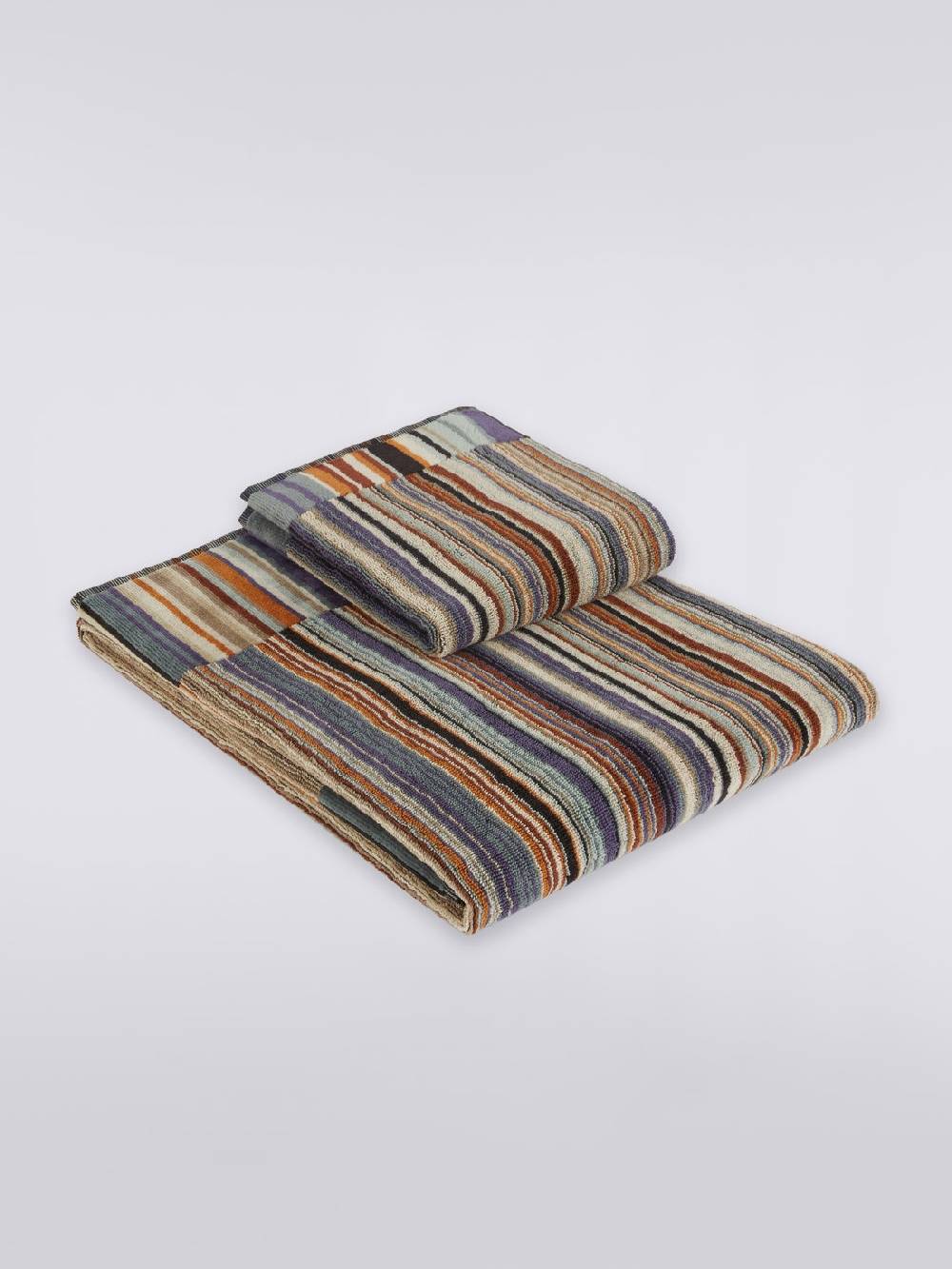 M Missoni Set 2 pezzi di asciugamani da bagno Jazz in spugna di cotone rigato I Più Venduti