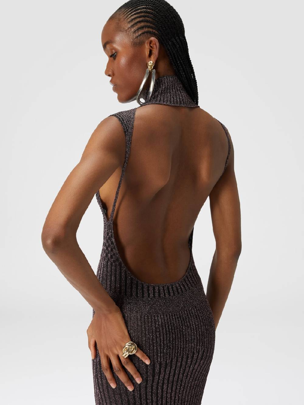 M Missoni Abito lungo senza maniche con schiena nuda Vendita