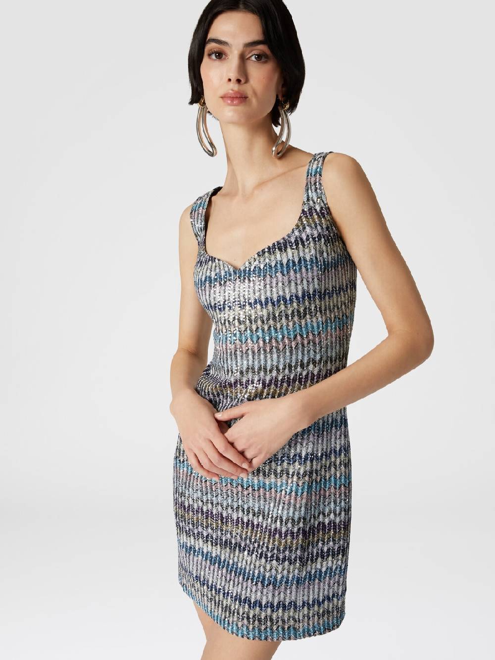 M Missoni Mini-abitoin maglia lamé con scollatura a cuore Spedizione Gratuita