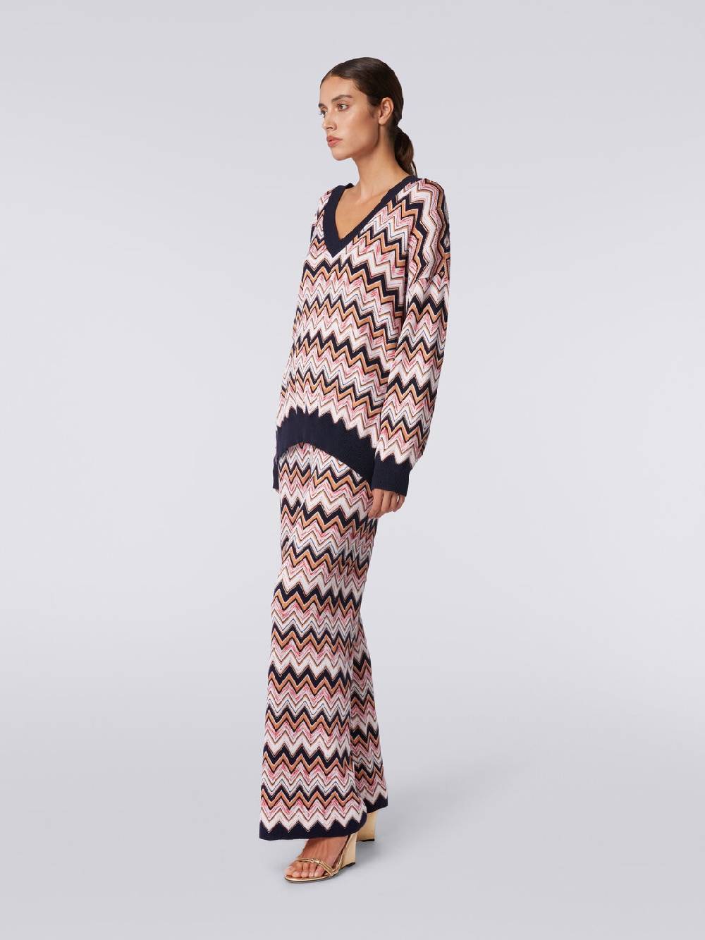 M Missoni Maglia oversize zig zag con profili a contrasto Qualità Garantita