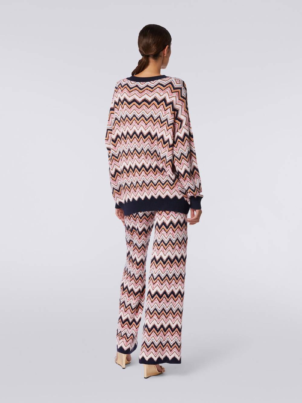 M Missoni Maglia oversize zig zag con profili a contrasto Qualità Garantita