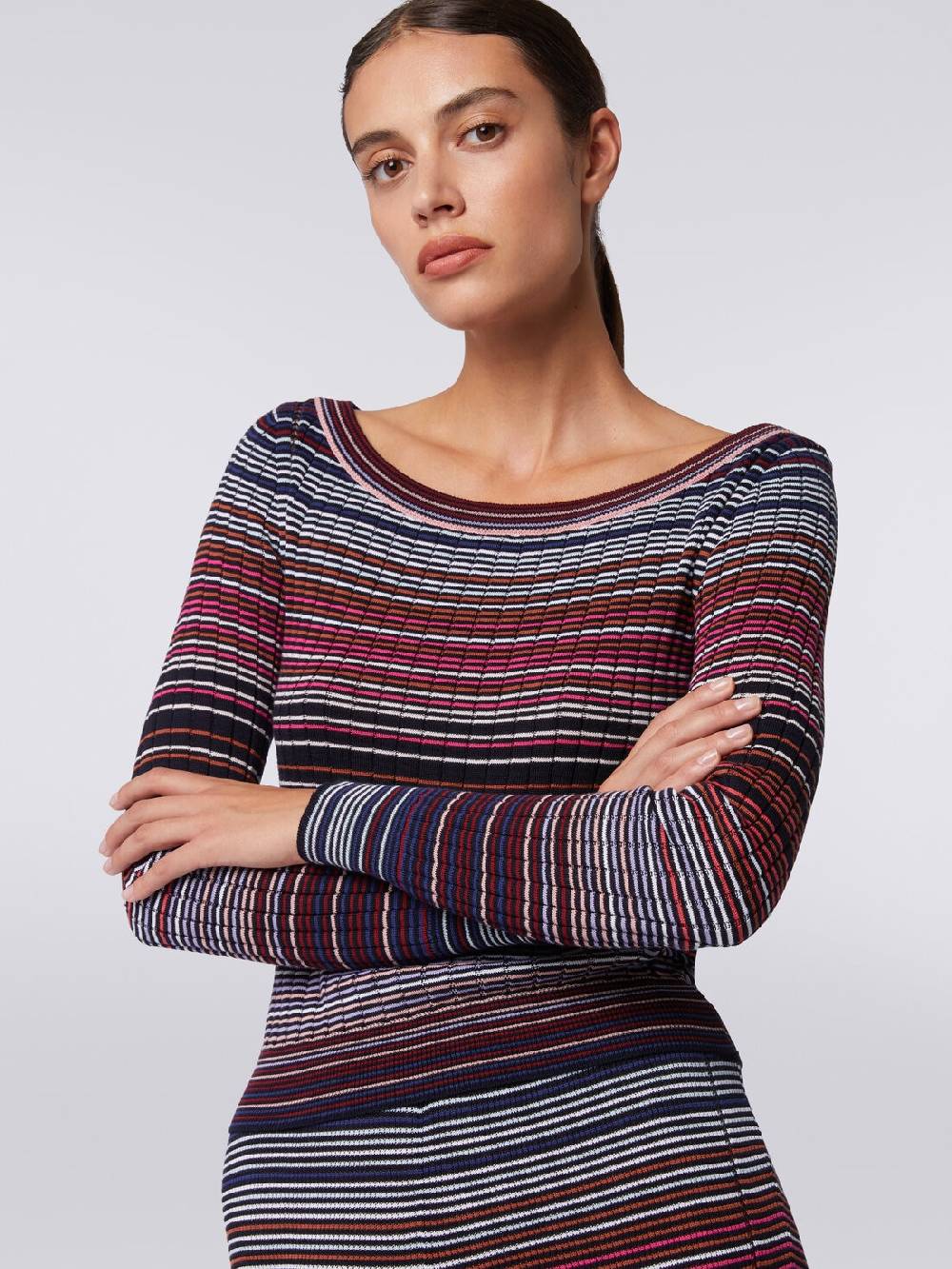 M Missoni Pullover in cotone e viscosa a righe Consegna Veloce