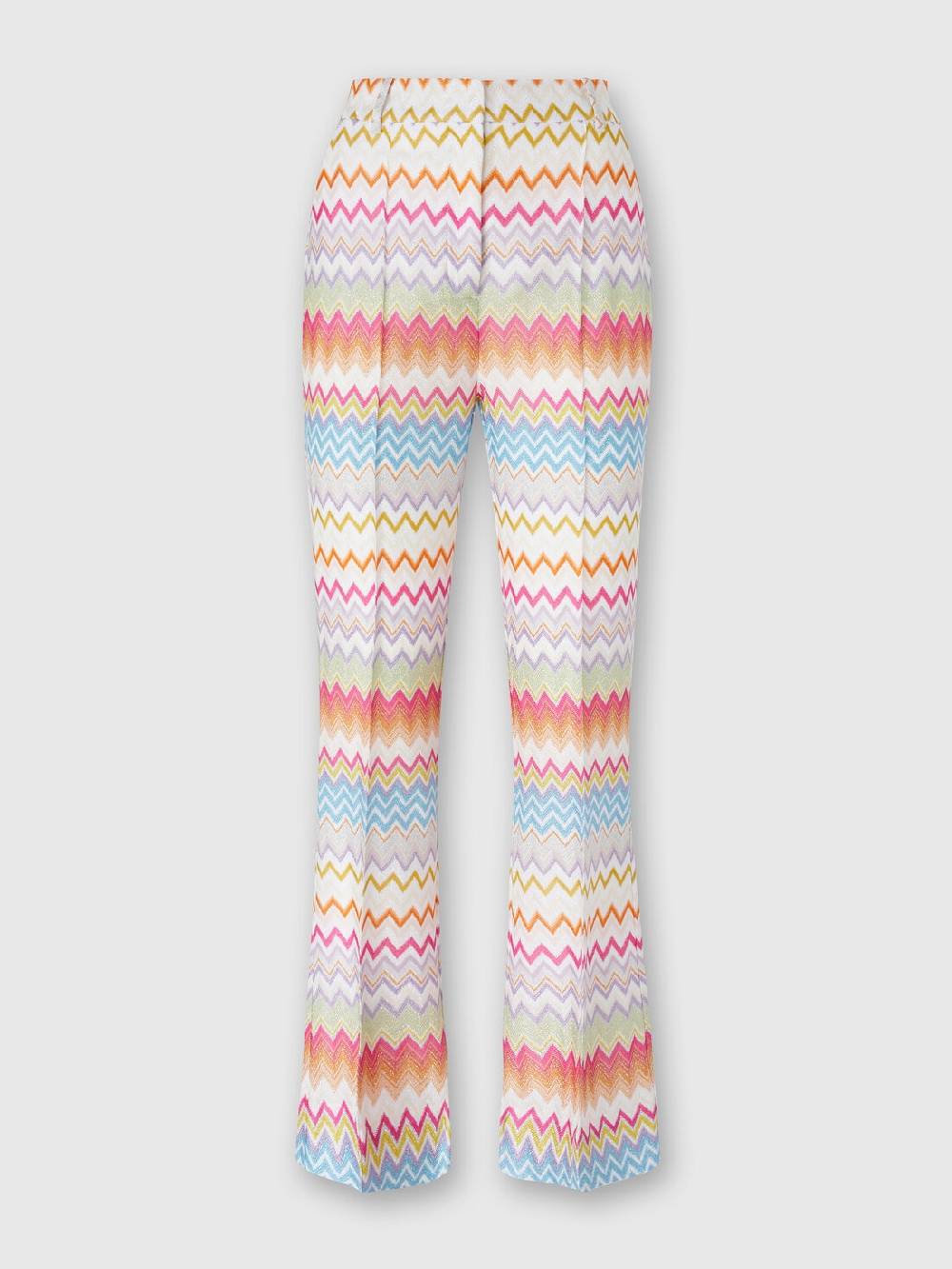 M Missoni Pantaloni capri in maglia chevron lamé con paillettes Sottocosto